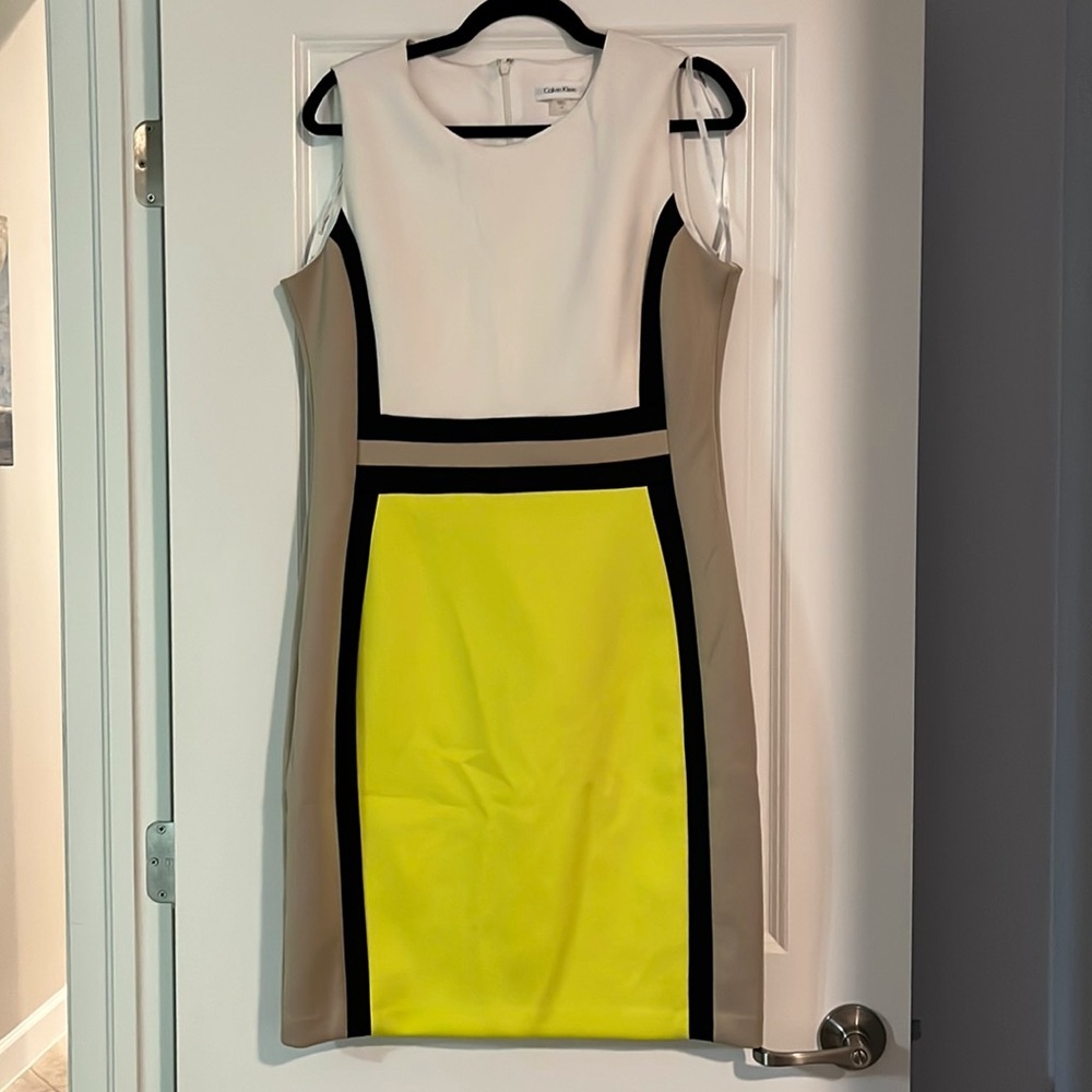Calvin Klein color block dress